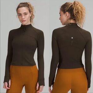 lululemon dark olive cropped define jacket